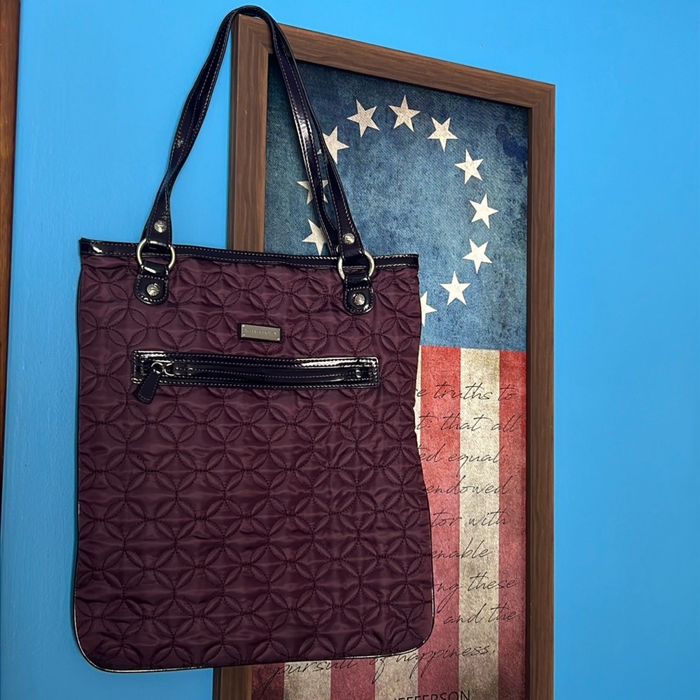 Vera Bradley quilted purple tote bag shoulder bag